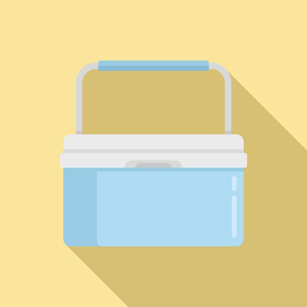 ícone de caixa de geladeira portátil, estilo simples vetor