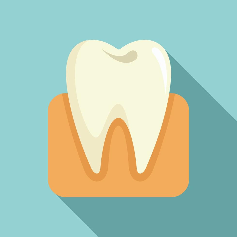 ícone de dente saudável, estilo simples vetor