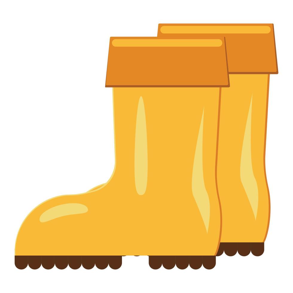 ícone de botas agrícolas, estilo cartoon vetor
