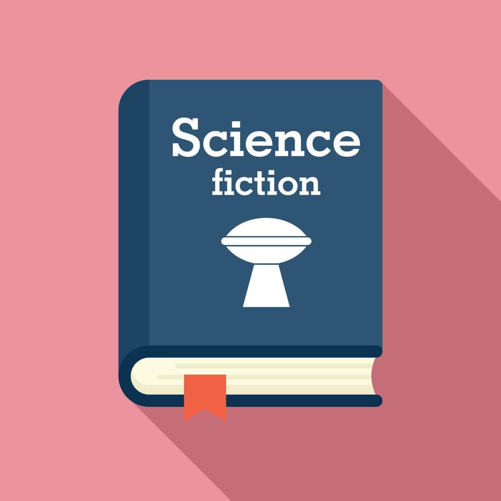 ícone do livro de ficção científica, estilo simples vetor