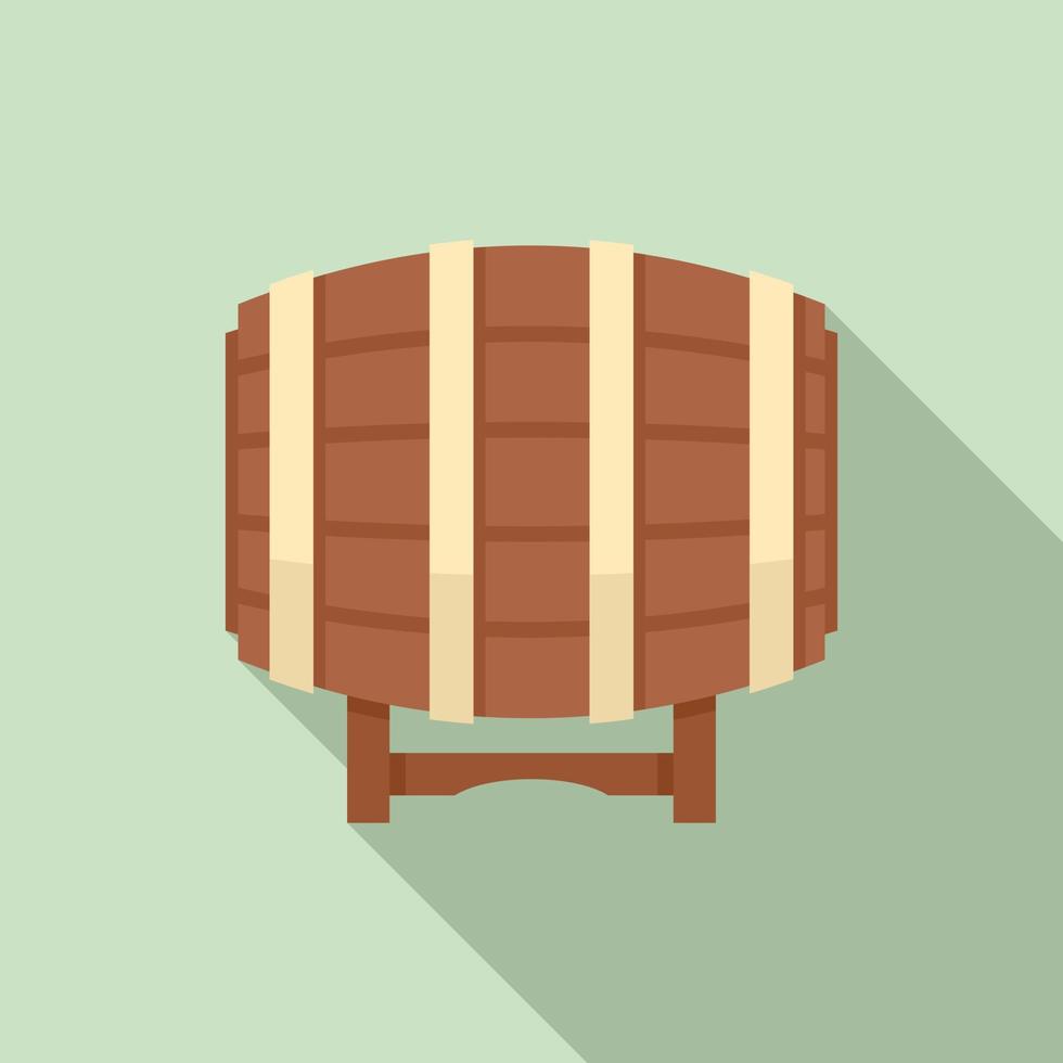 ícone de barril de vinho de madeira, estilo simples vetor