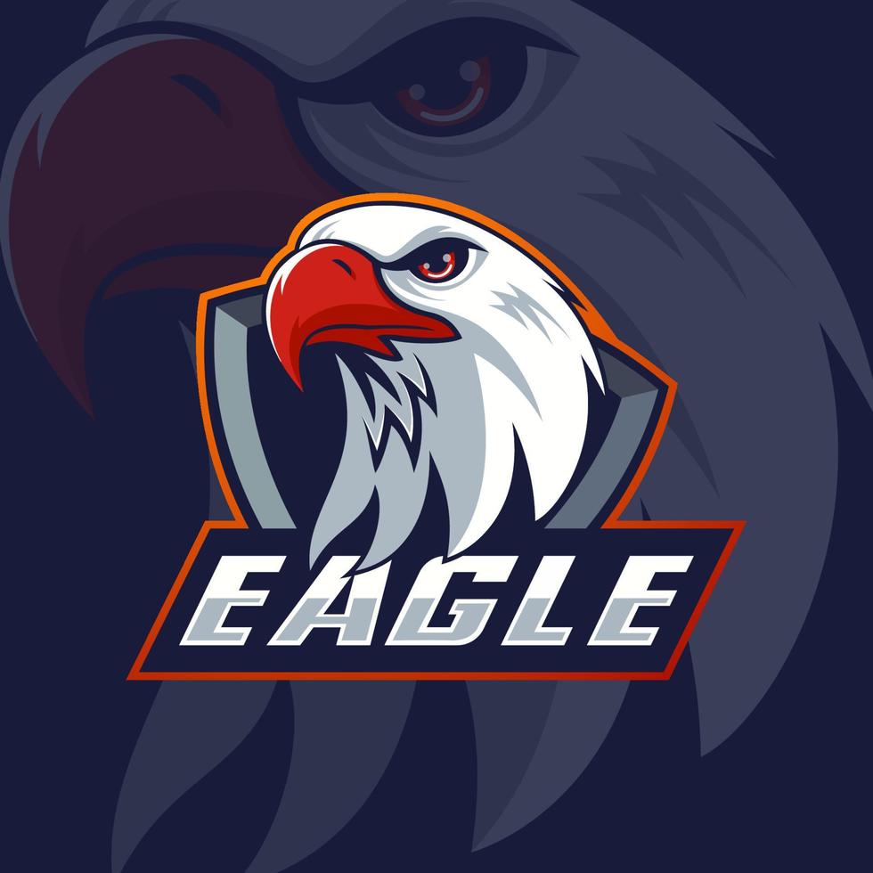 logotipo de mascote de águia bom uso para distintivo de emblema de identidade de símbolo e muito mais vetor