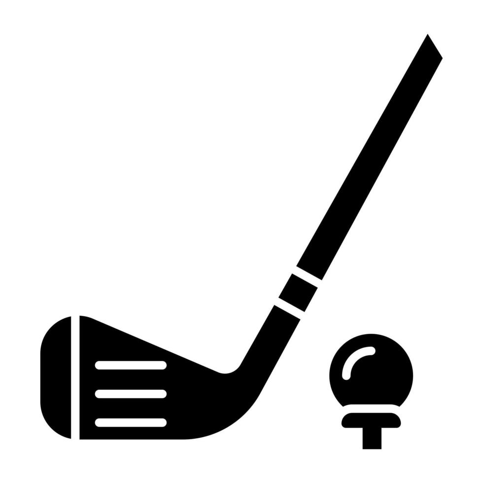 um ícone de design exclusivo do jogo de golfe vetor