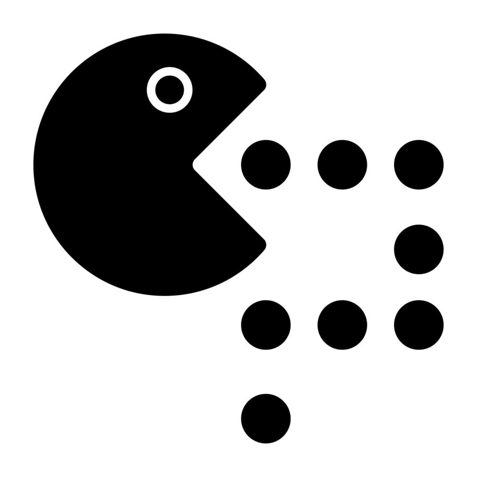 ícone de design criativo do jogo pacman vetor