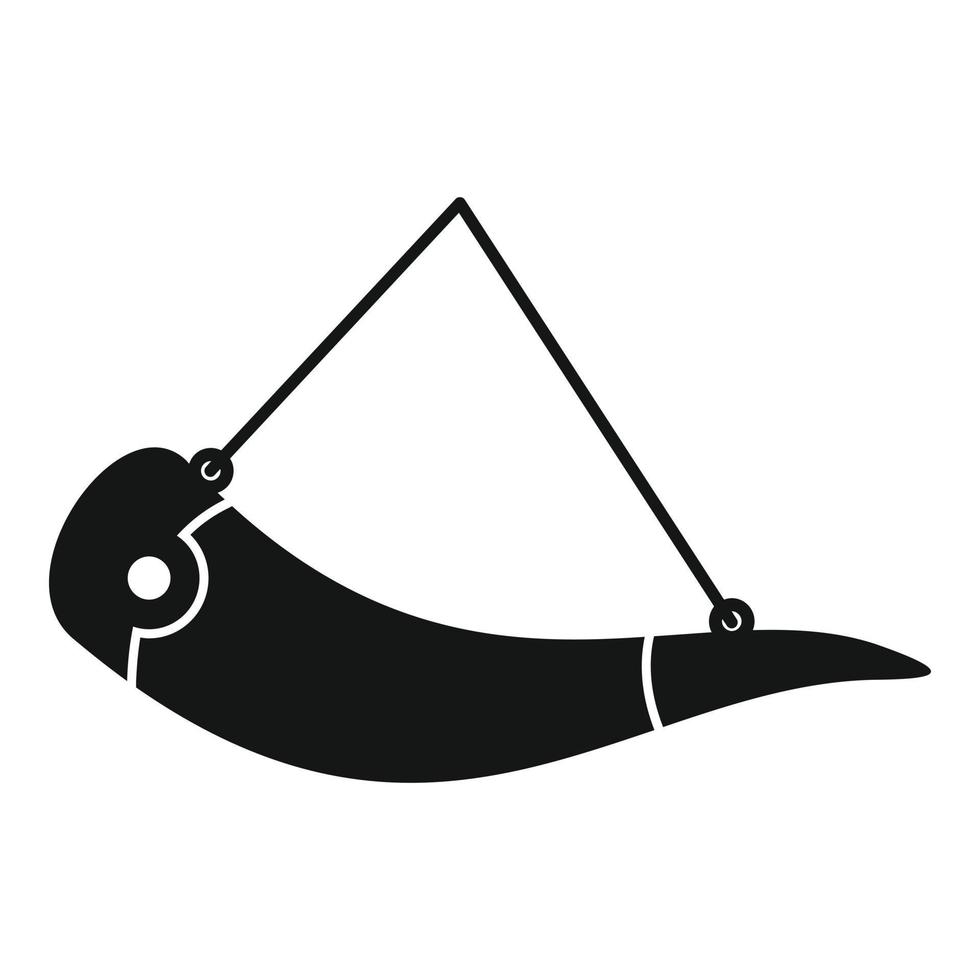 ícone de chifre de caçador, estilo simples vetor