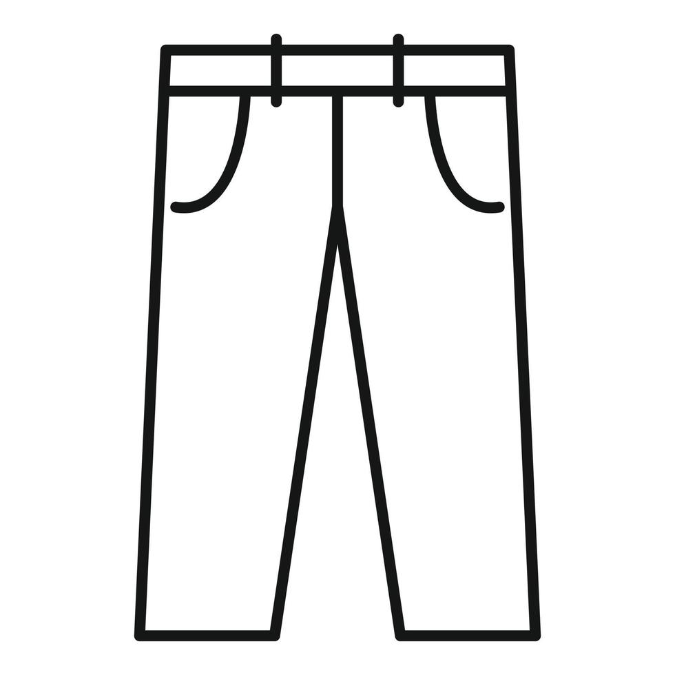 ícone de jeans de algodão, estilo de estrutura de tópicos vetor