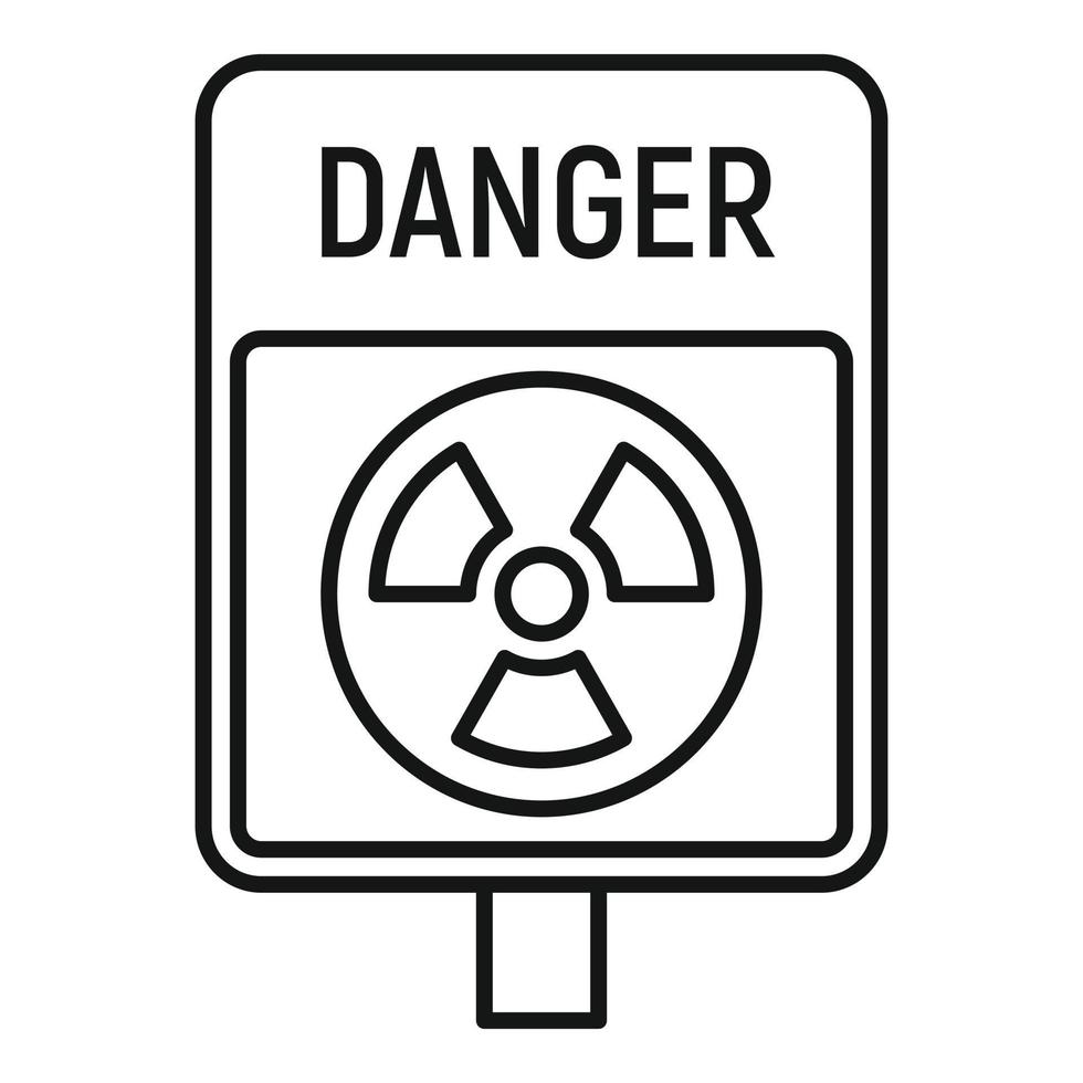 ícone da zona de perigo, estilo de estrutura de tópicos vetor