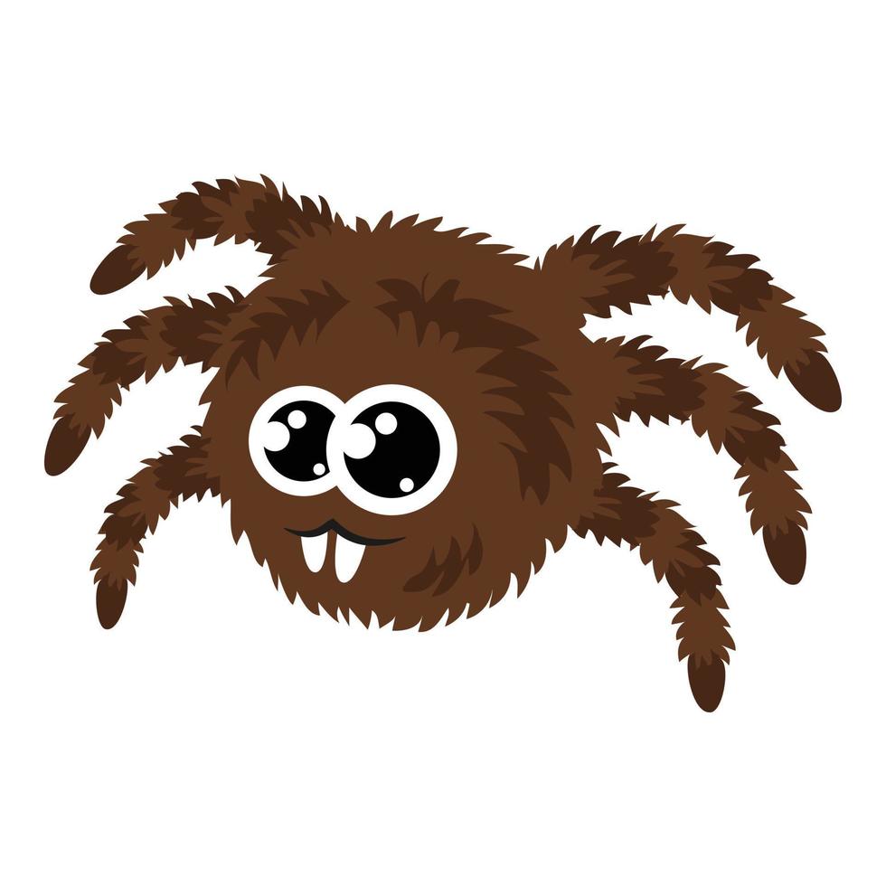 ícone de aranha marrom, estilo cartoon vetor