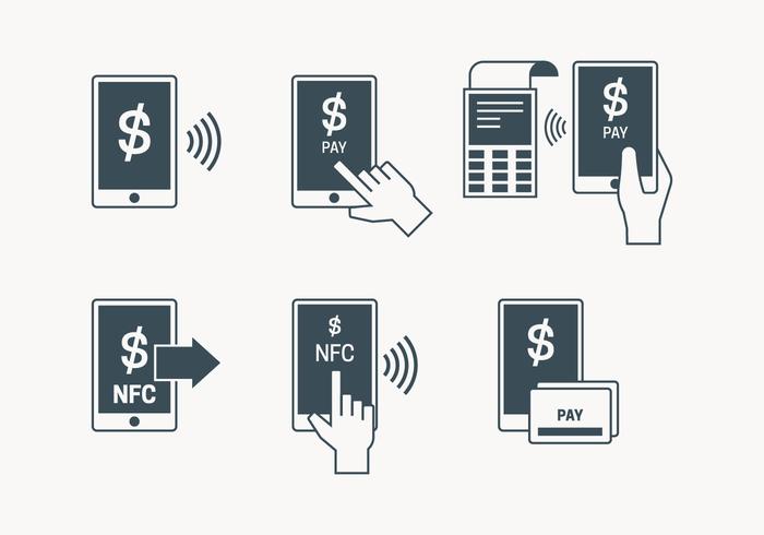 ícone pagamento NFC vetor