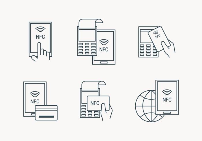 ícone pagamento NFC vetor