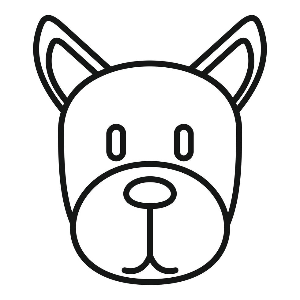 ícone de filhote de cachorro em casa, estilo de estrutura de tópicos vetor