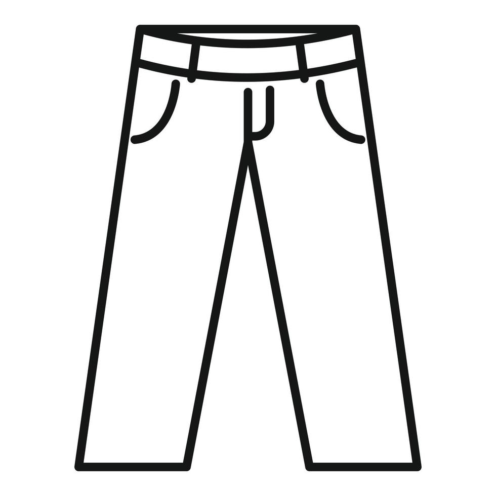 ícone de jeans de tecido, estilo de estrutura de tópicos vetor