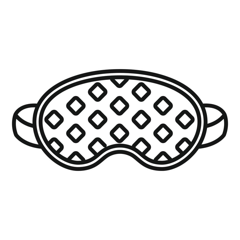 ícone de máscara de dormir de voo, estilo de estrutura de tópicos vetor