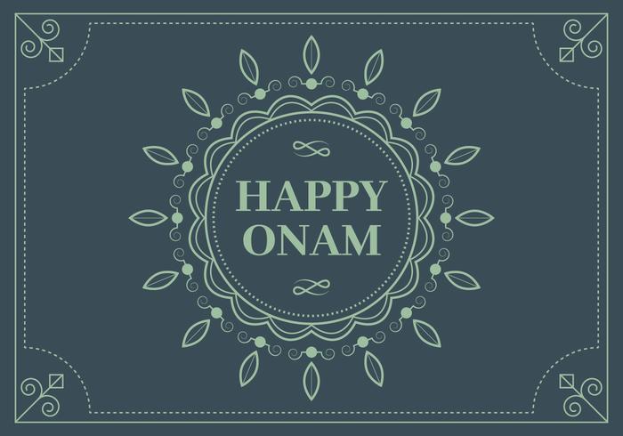 Onam azul Vector Background