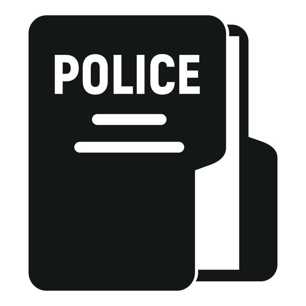 ícone da pasta da delegacia de polícia, estilo simples vetor