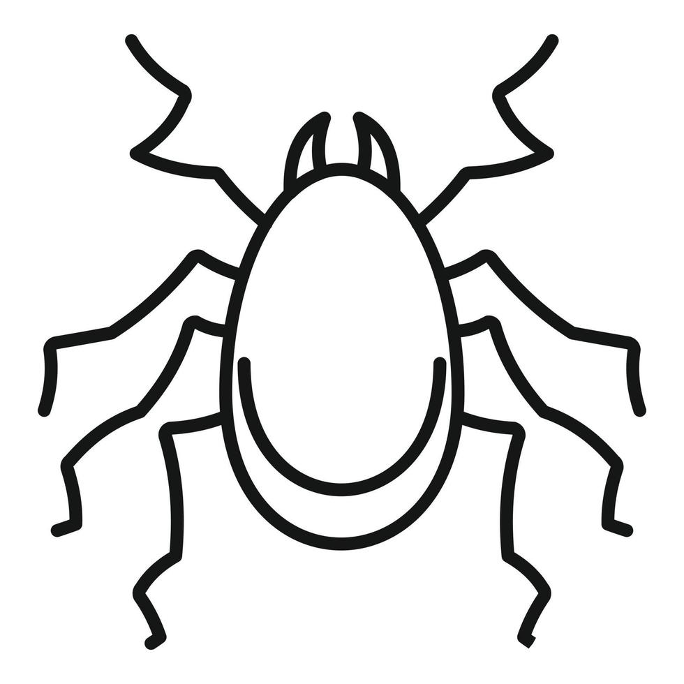 ícone de parasita de aranha, estilo de estrutura de tópicos vetor