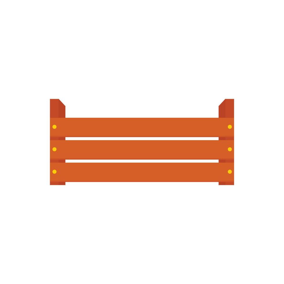 ícone de caixa de jardim de madeira, estilo simples vetor