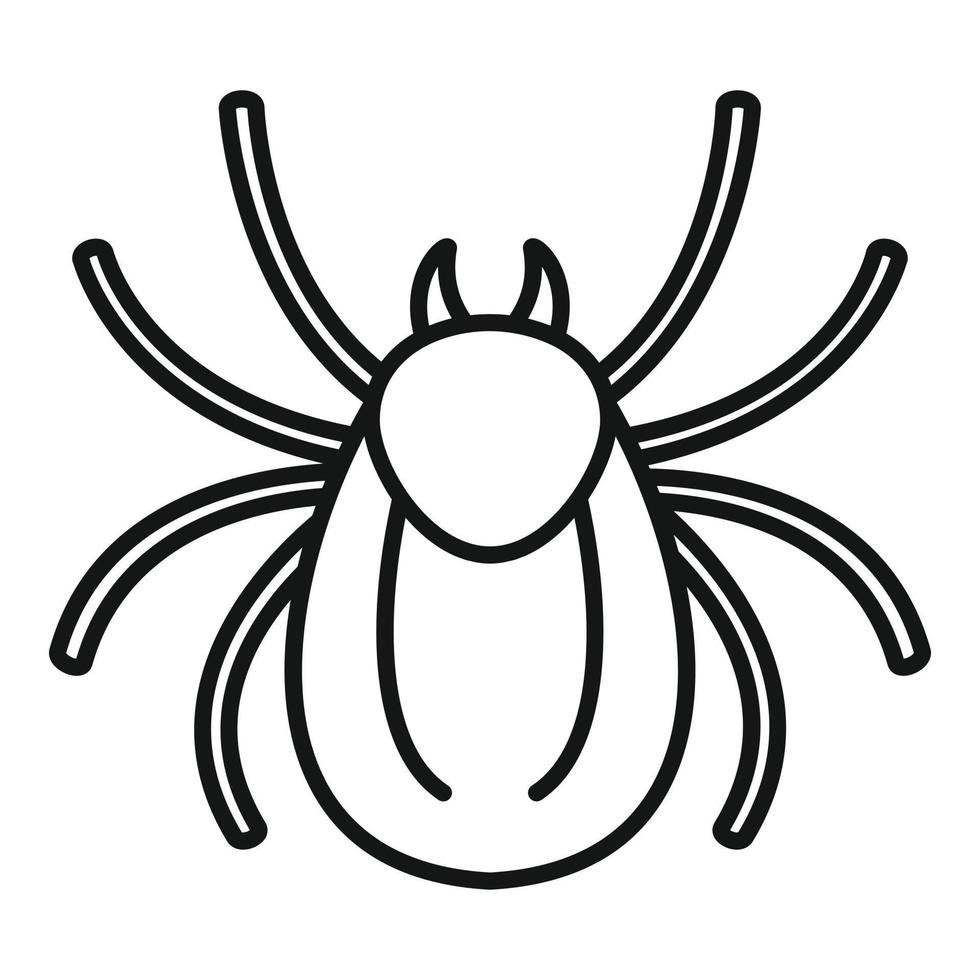 ícone de bug da floresta, estilo de estrutura de tópicos vetor