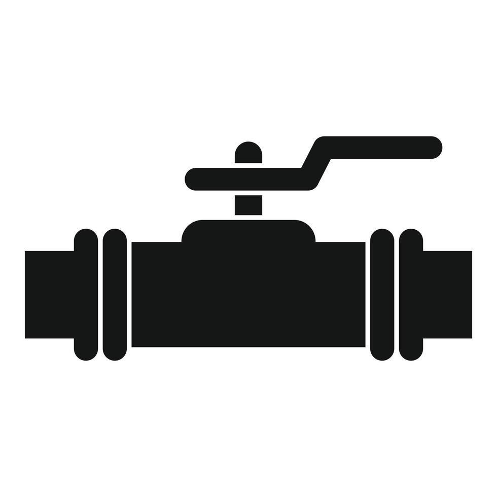 ícone da torneira de água do encanador, estilo simples vetor