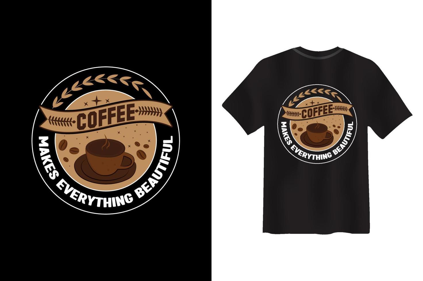 camiseta de vetor de café, tipografia criativa de café novo design de camiseta