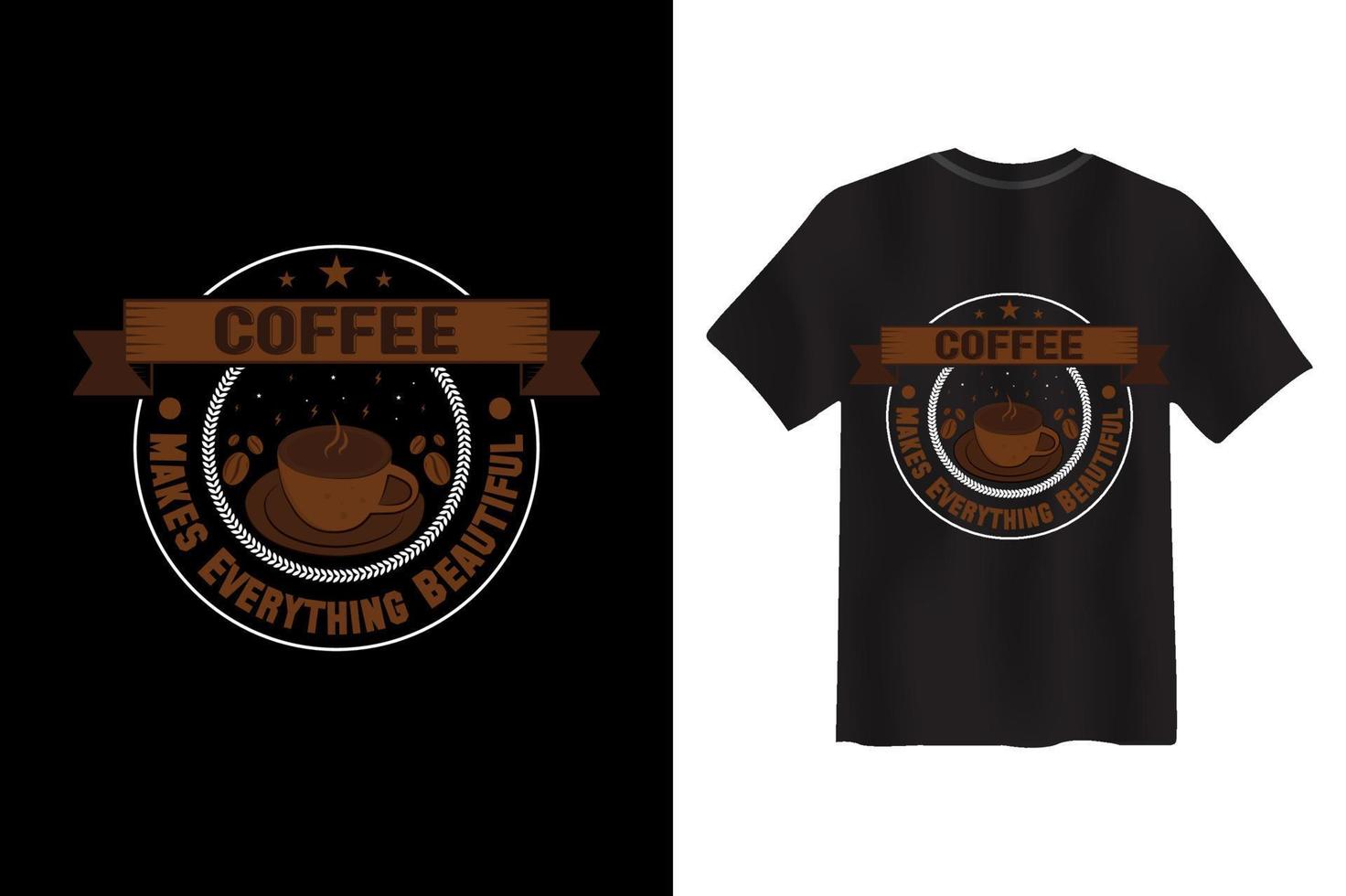 melhor design de camiseta para amante de café e design de camiseta de café vetor