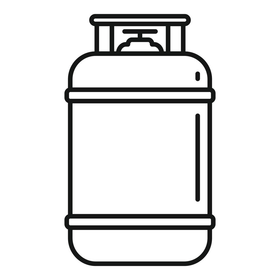 ícone industrial de cilindro de gás, estilo de estrutura de tópicos vetor