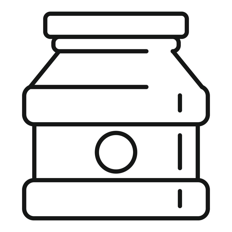 ícone de jarra de geléia vegana, estilo de estrutura de tópicos vetor