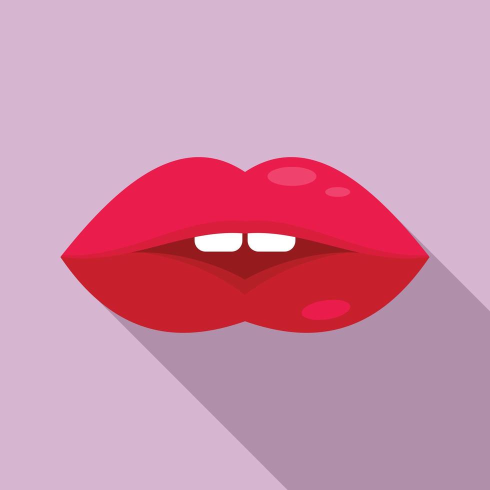 ícone de beijo sensual, estilo simples vetor