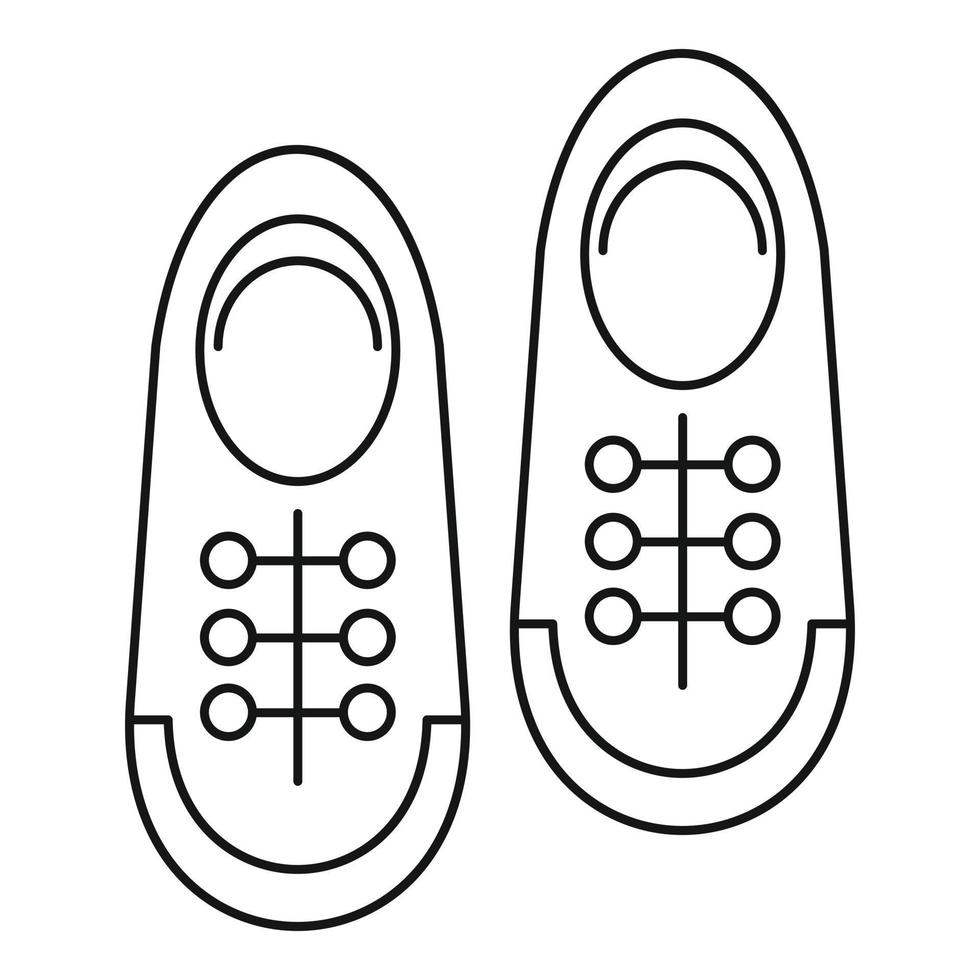 ícone de sapatos de boliche, estilo de estrutura de tópicos vetor