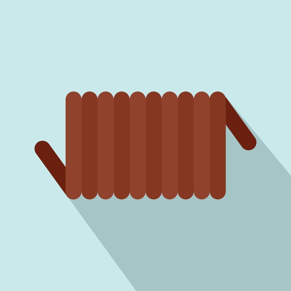 ícone de bobina de mola de cordão, estilo simples vetor