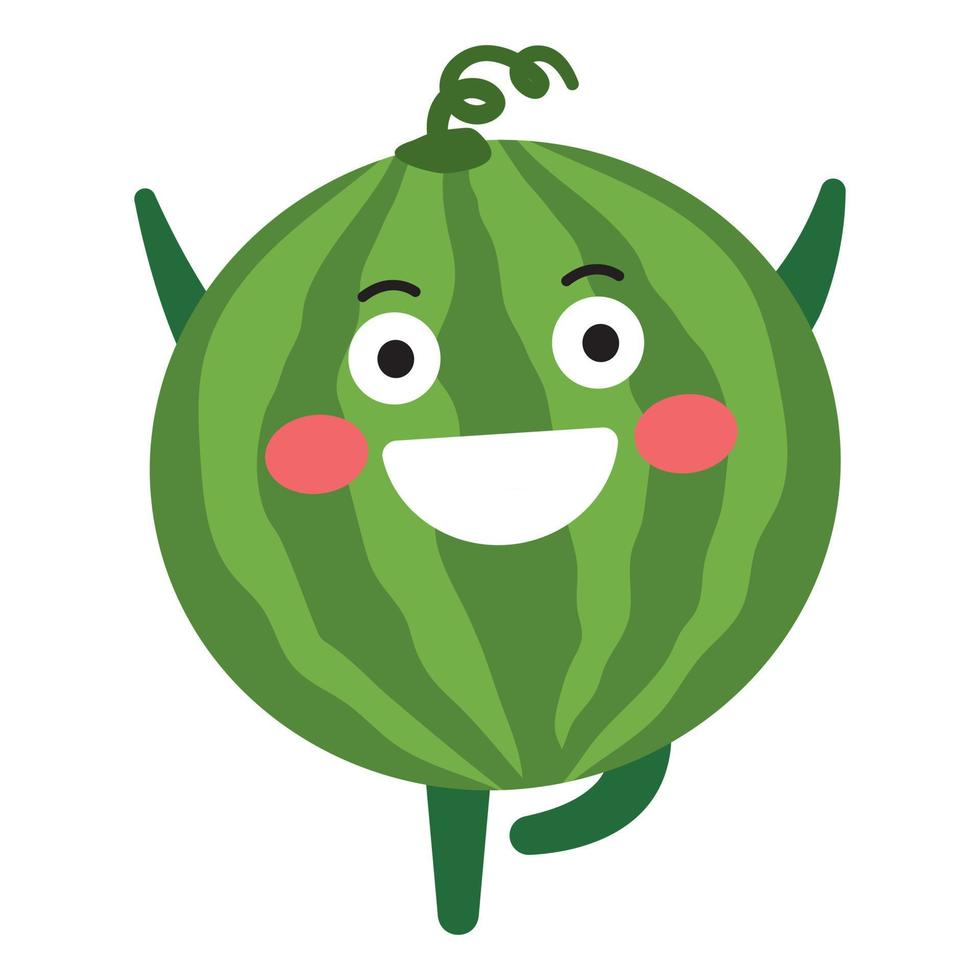 personagem de desenho animado de melancia vetor
