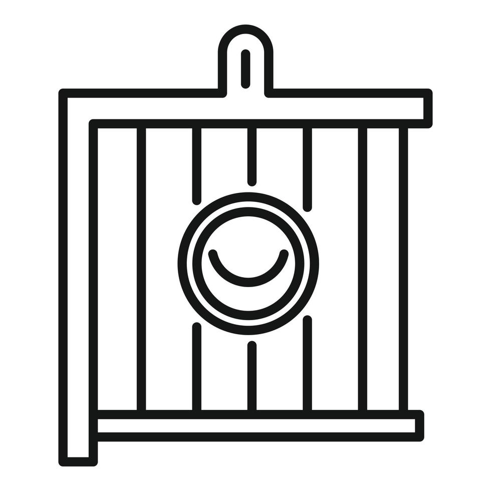 ícone de casa de pássaros ao ar livre, estilo de estrutura de tópicos vetor