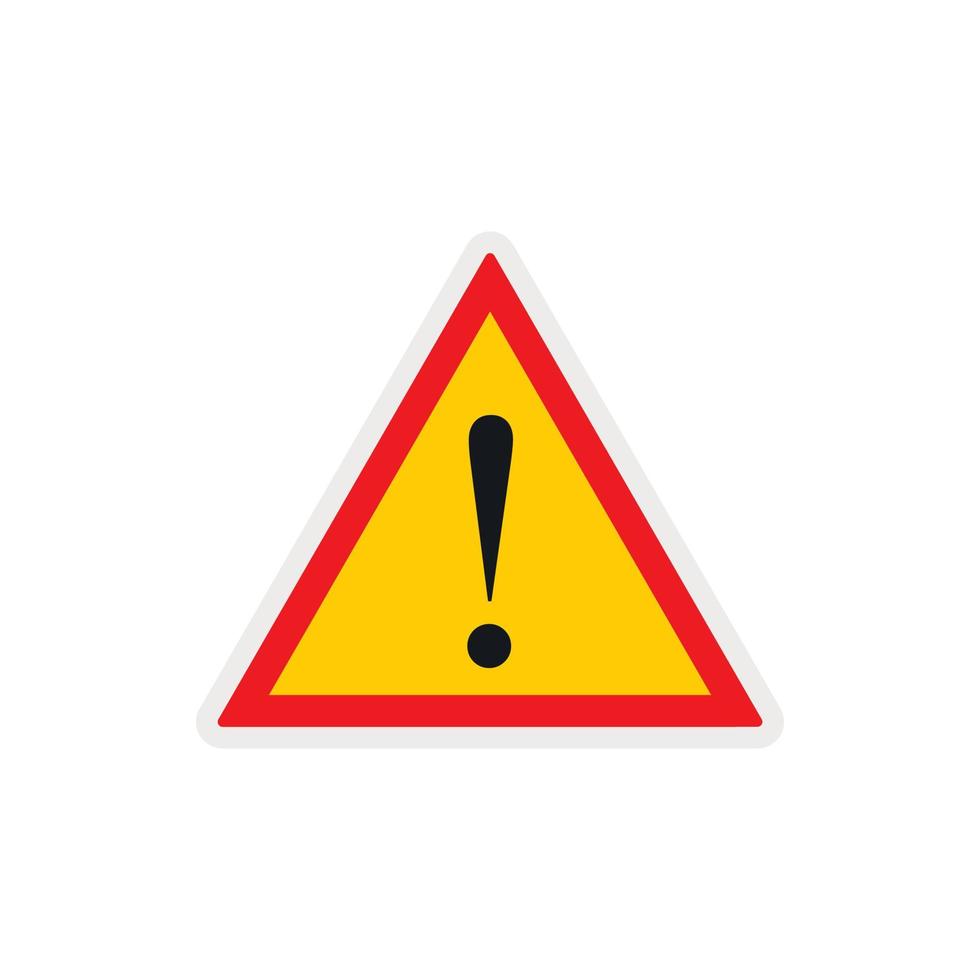 ícone de sinal de atenção de aviso de perigo vetor