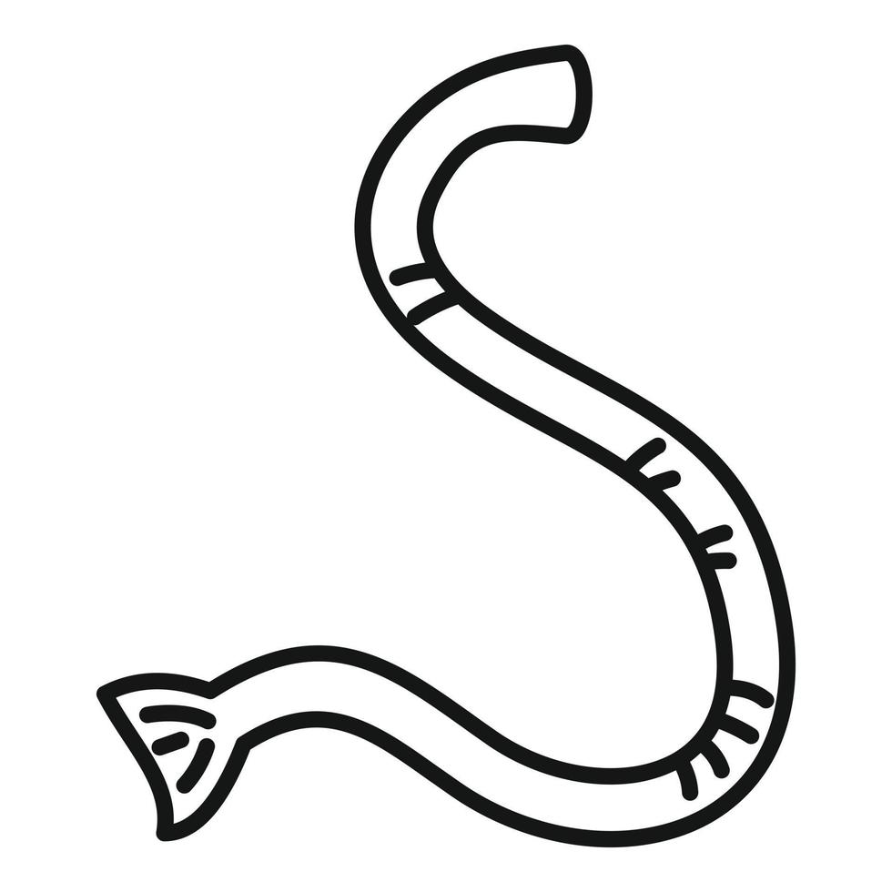 ícone de verme parasita, estilo de estrutura de tópicos vetor