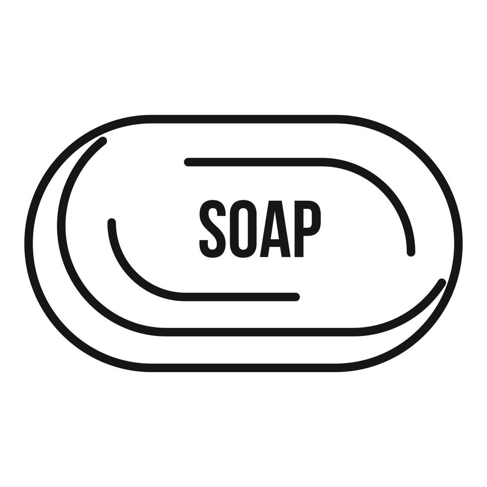 ícone de sabão de serviço de quarto, estilo de estrutura de tópicos vetor
