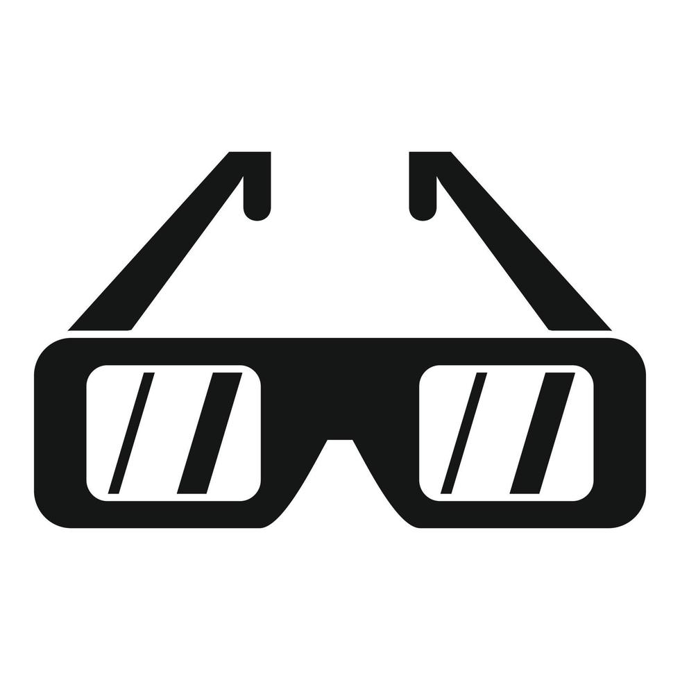 ícone de óculos 3d de cinema, estilo simples vetor