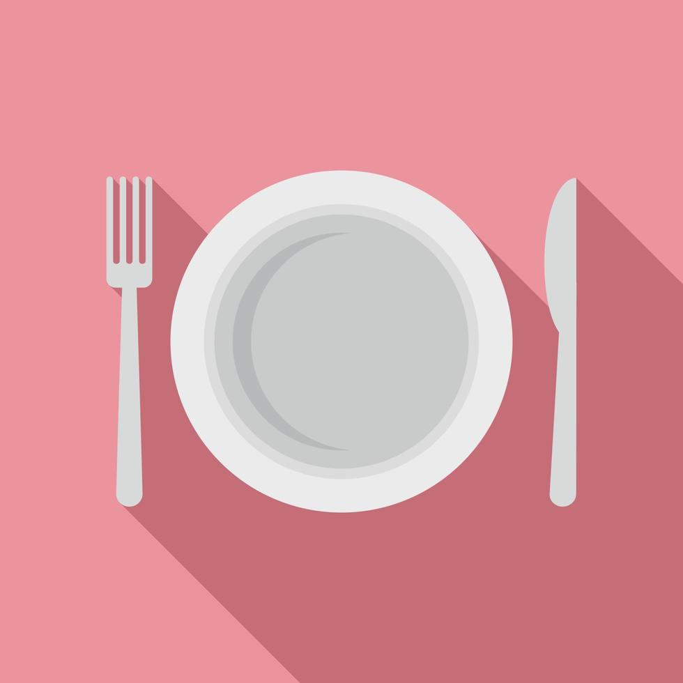 ícone de pratos de serviço de quarto, estilo simples vetor