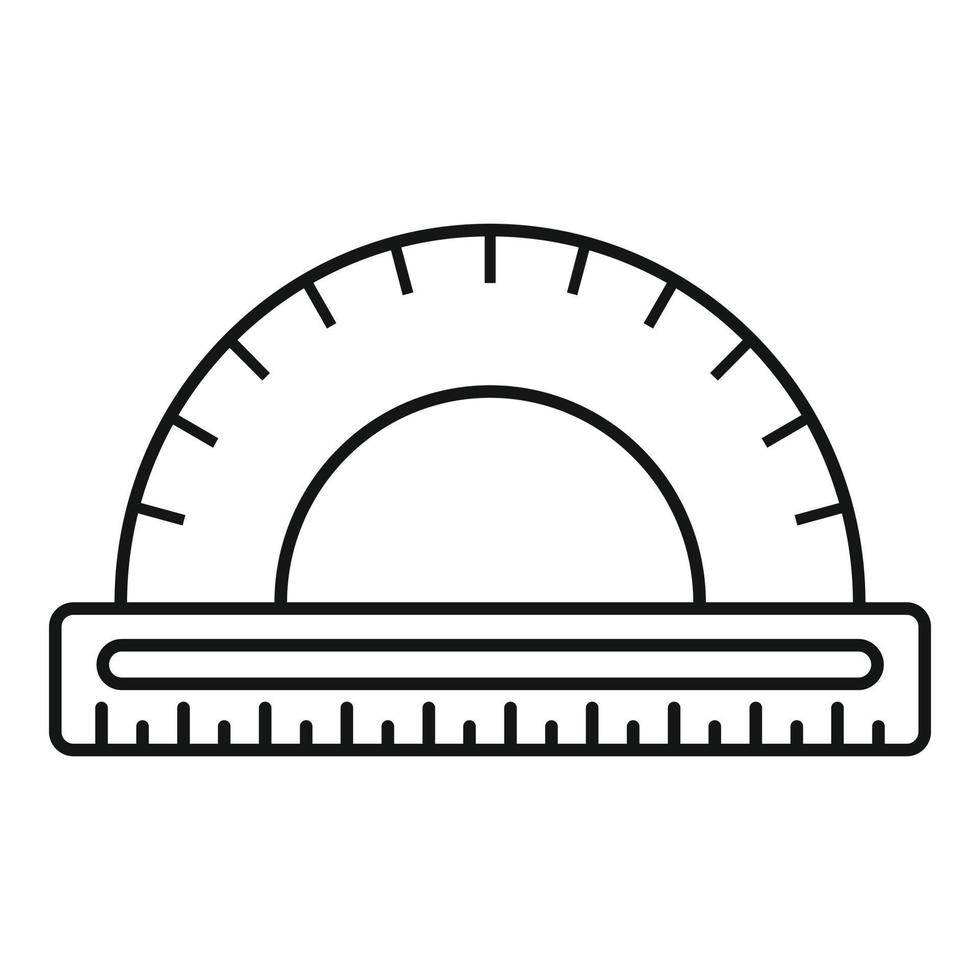 ícone de transferidor, estilo de estrutura de tópicos vetor