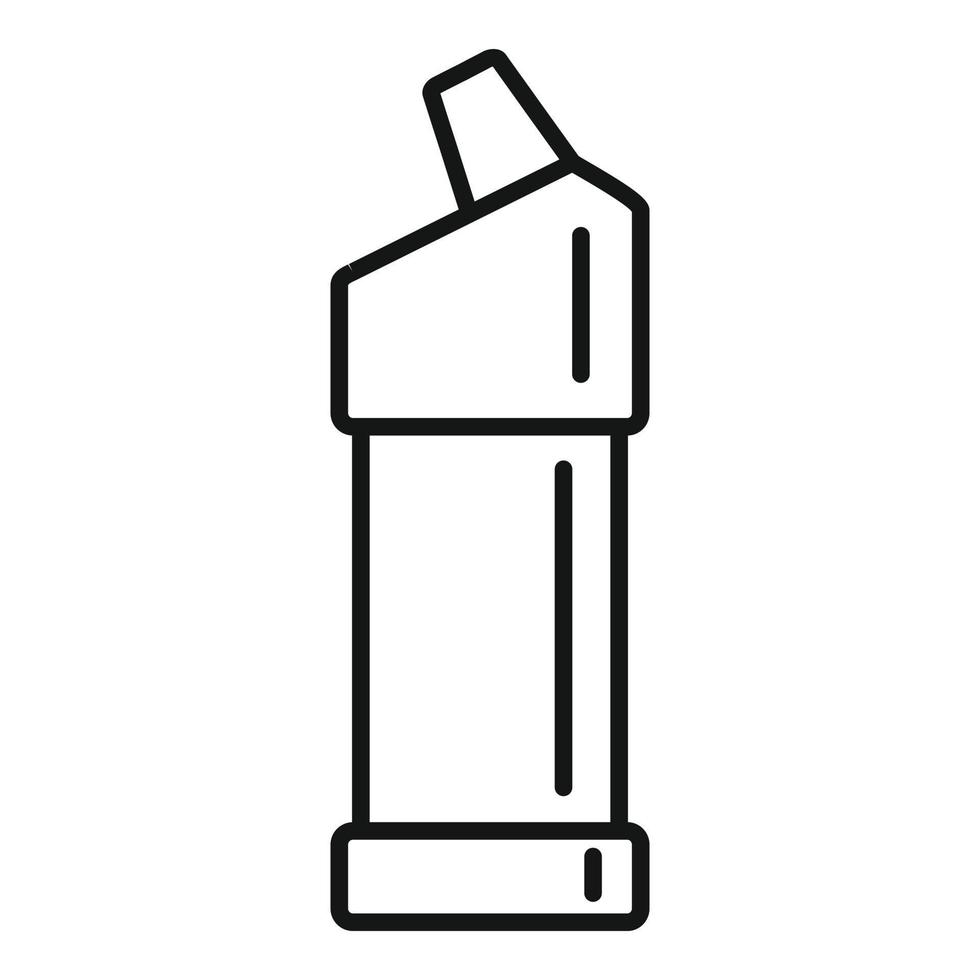 ícone de garrafa de limpador de banheiro, estilo de estrutura de tópicos vetor