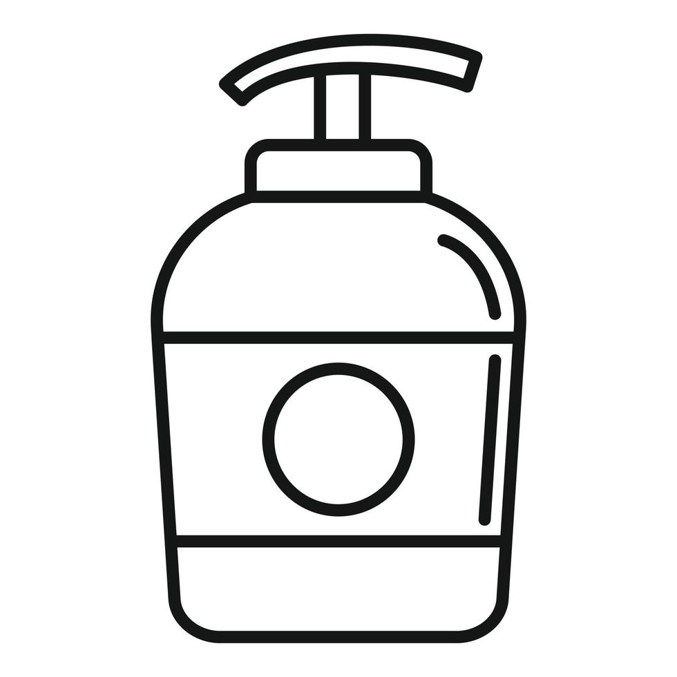 ícone de sabonete dispensador, estilo de estrutura de tópicos vetor