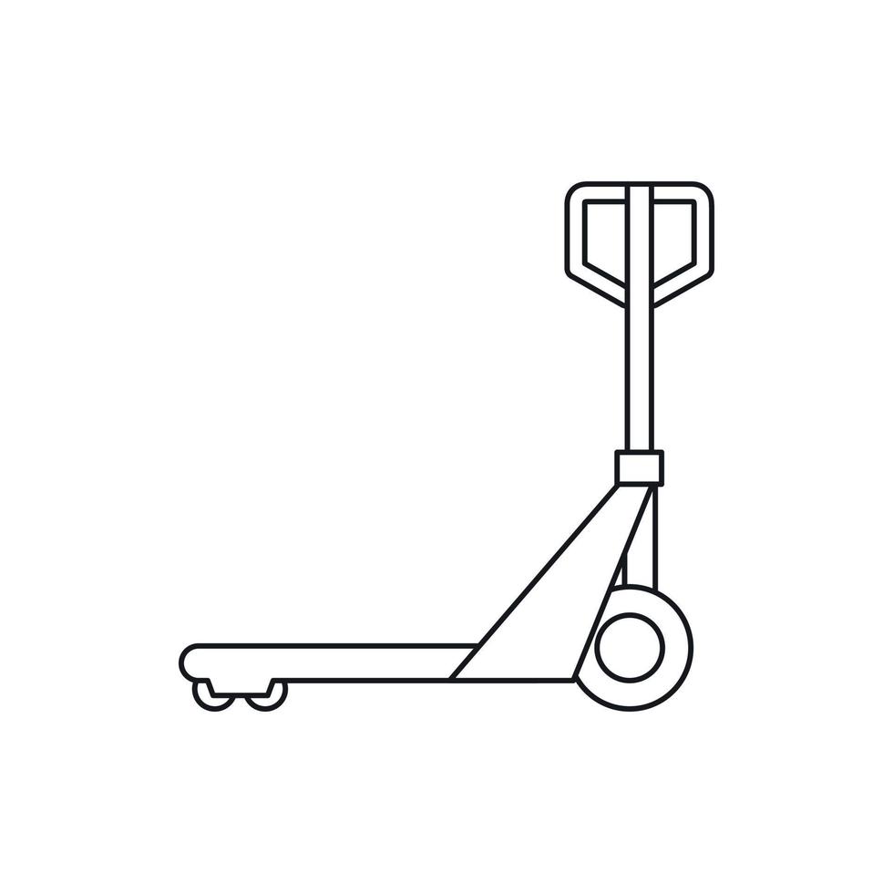 ícone de carrinho de mão, estilo de estrutura de tópicos vetor