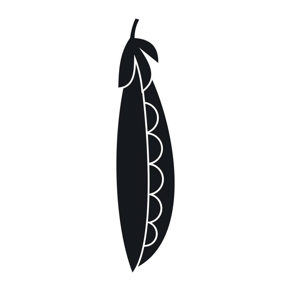 ícone de ervilhas frescas, estilo simples vetor