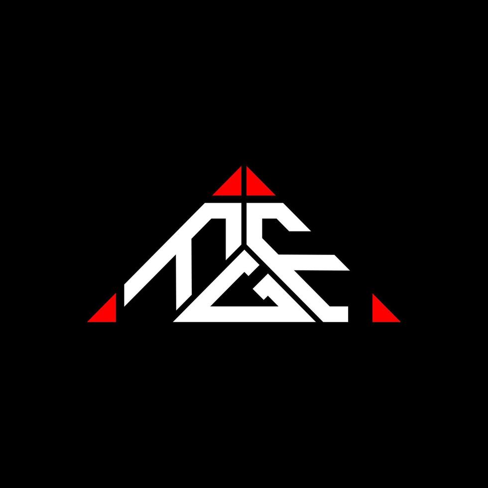 design criativo do logotipo da letra fgf com gráfico vetorial, logotipo simples e moderno fgf em forma de triângulo redondo. vetor