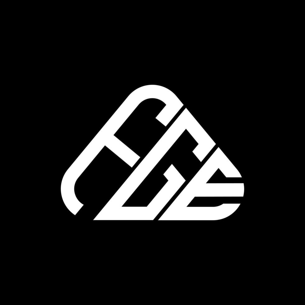 design criativo do logotipo da carta fge com gráfico vetorial, logotipo simples e moderno fge em forma de triângulo redondo. vetor