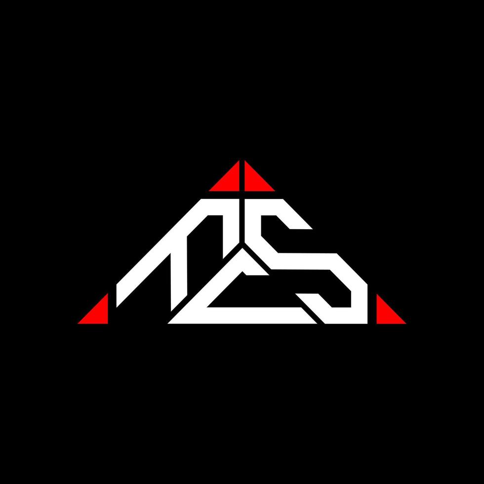 design criativo do logotipo da carta fcs com gráfico vetorial, logotipo simples e moderno fcs em forma de triângulo redondo. vetor