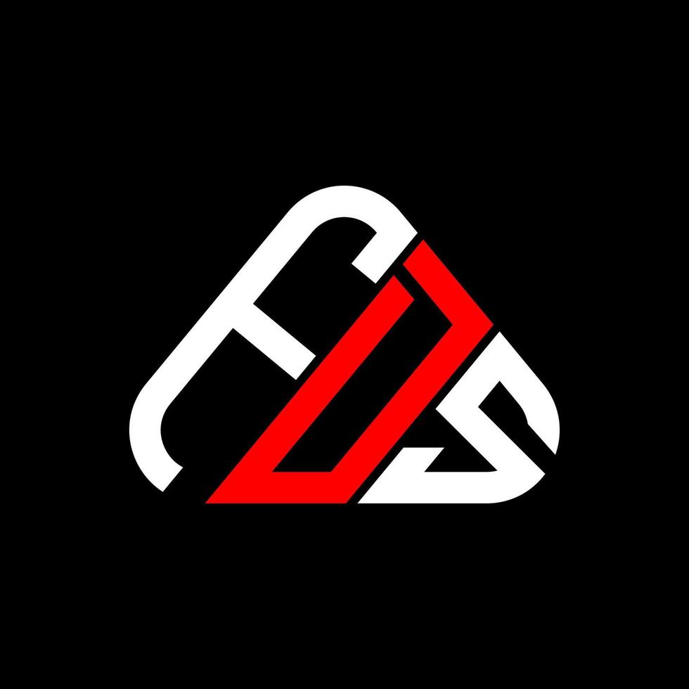 design criativo do logotipo da carta fds com gráfico vetorial, logotipo simples e moderno fds em forma de triângulo redondo. vetor