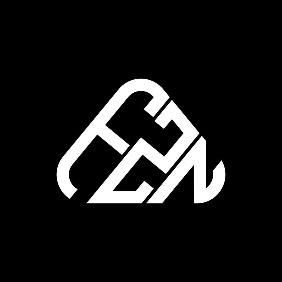 design criativo do logotipo da letra fzn com gráfico vetorial, logotipo simples e moderno fzn em forma de triângulo redondo. vetor
