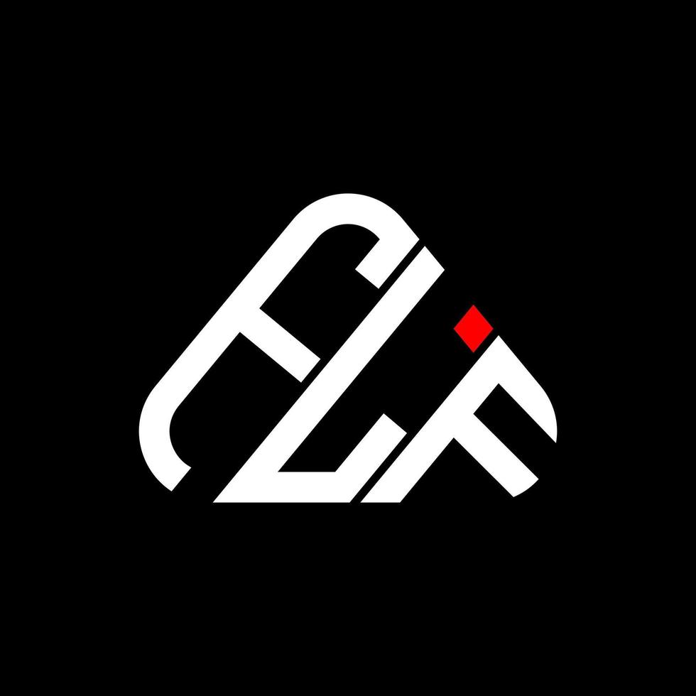 design criativo do logotipo da letra flf com gráfico vetorial, logotipo flf simples e moderno em forma de triângulo redondo. vetor