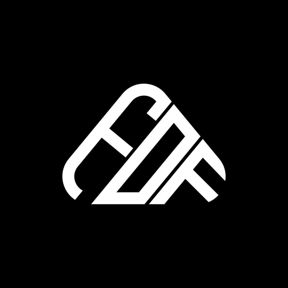 design criativo do logotipo fof com gráfico vetorial, logotipo fof simples e moderno em forma de triângulo redondo. vetor