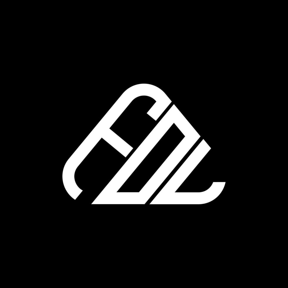 design criativo do logotipo da letra fol com gráfico vetorial, logotipo simples e moderno fol em forma de triângulo redondo. vetor